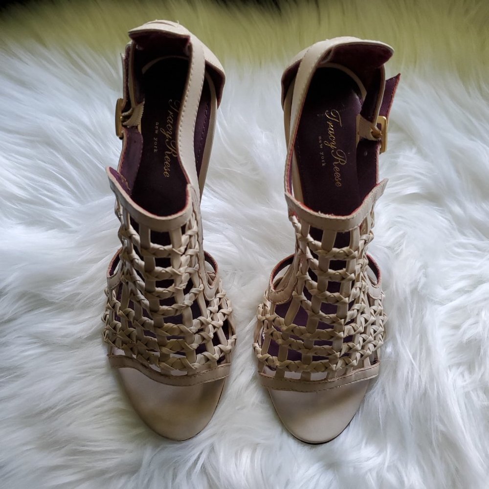 Tracy Reece New York Size 39 / 9 Cream High Heels 100% leather - Picture 3 of 6